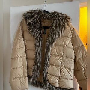 INC/ faux fur jacket